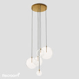 Glass Global Mobile Cluster Chandelier 28"