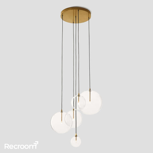 Glass Global Mobile Cluster Chandelier 28"