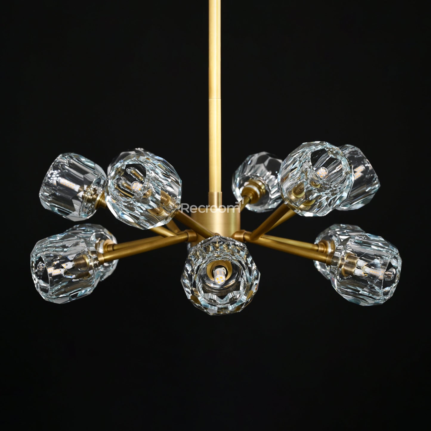 Boulew Crystal Glass Round Chandelier 24"