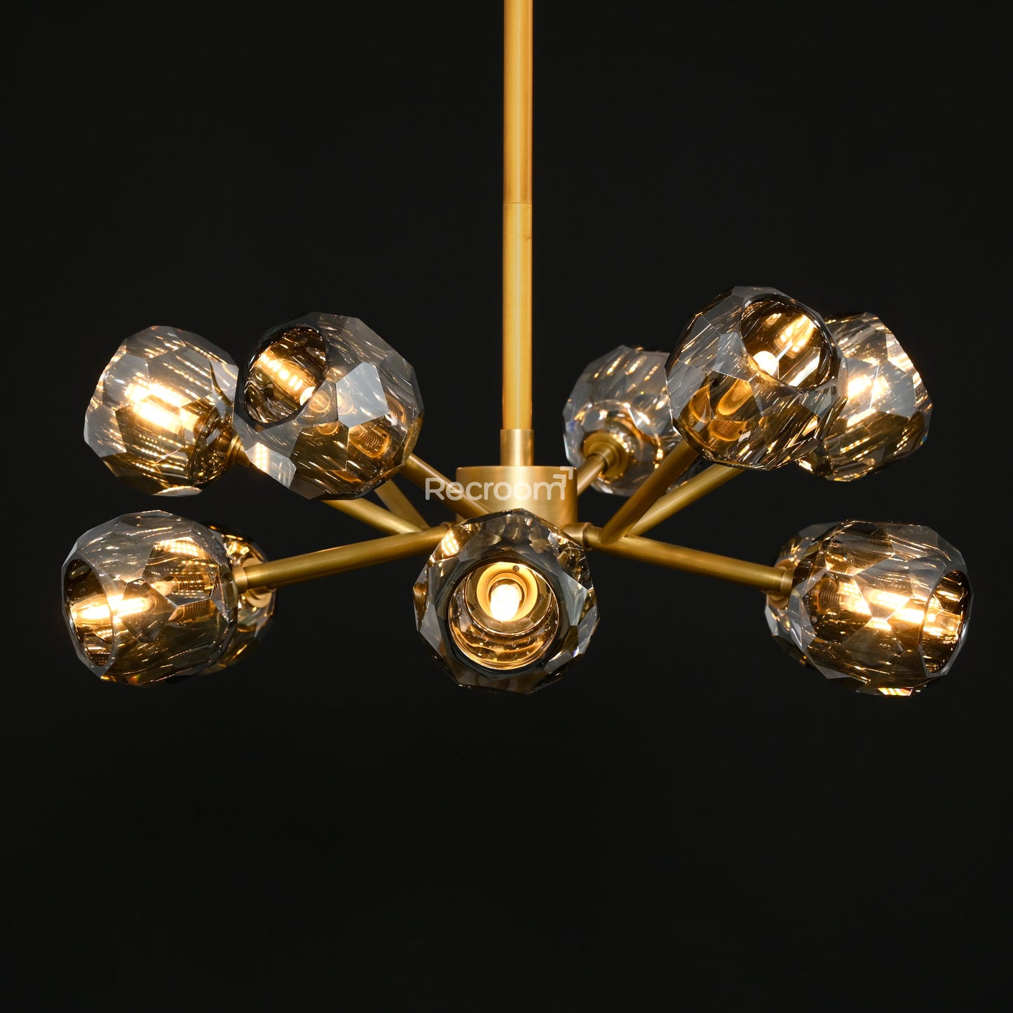 Boulew Crystal Glass Round Chandelier 24"