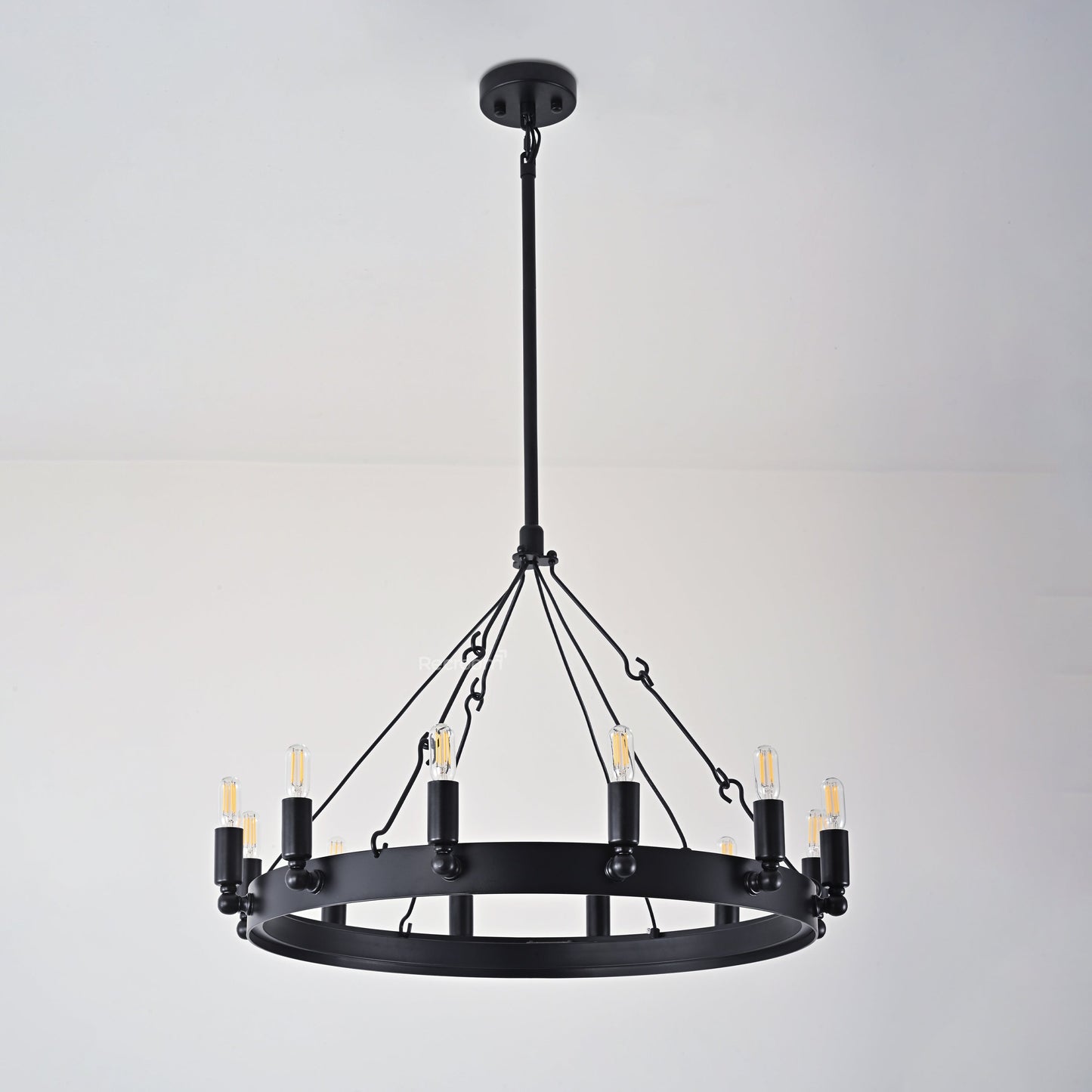 Caminon Vintage Filament Round Chandelier 26"