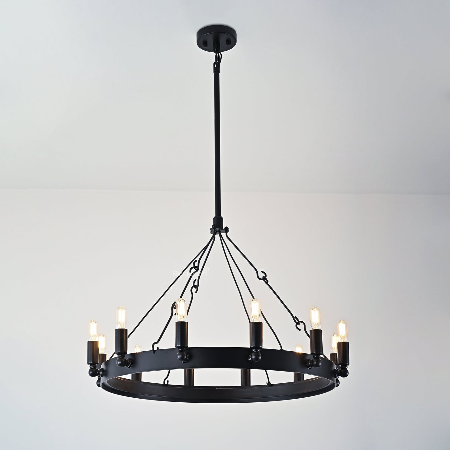 Caminon Vintage Filament Round Chandelier 26"