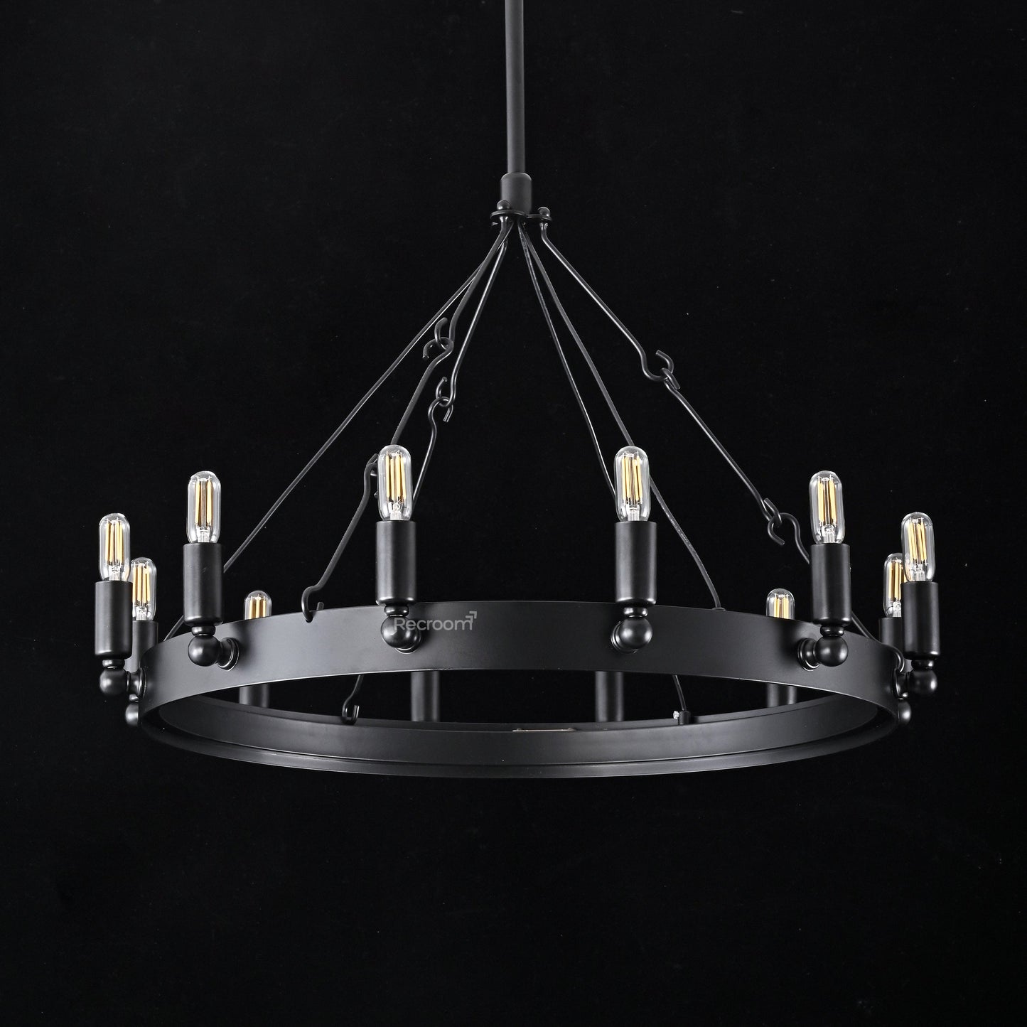 Caminon Vintage Filament Round Chandelier 26"