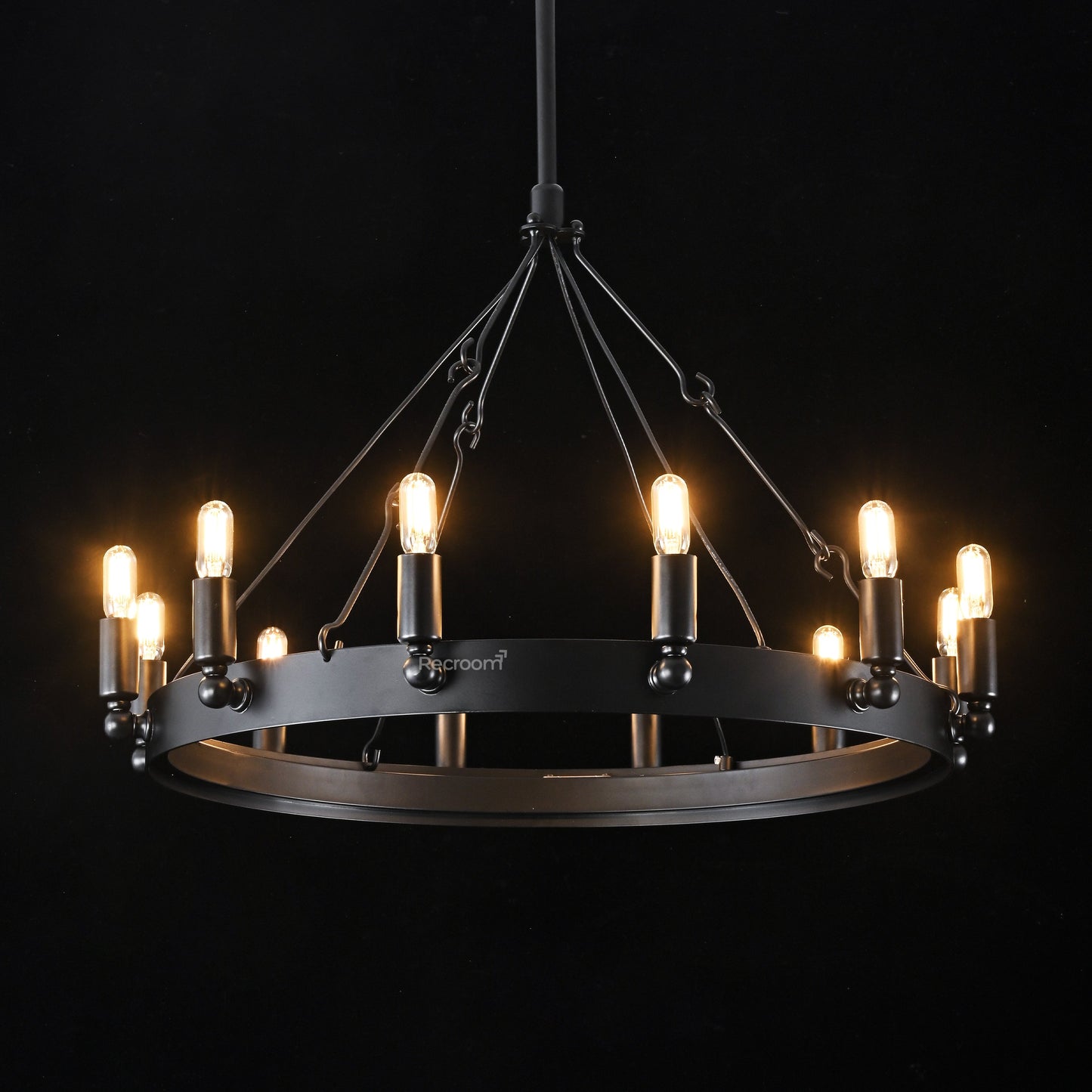 Caminon Vintage Filament Round Chandelier 26"