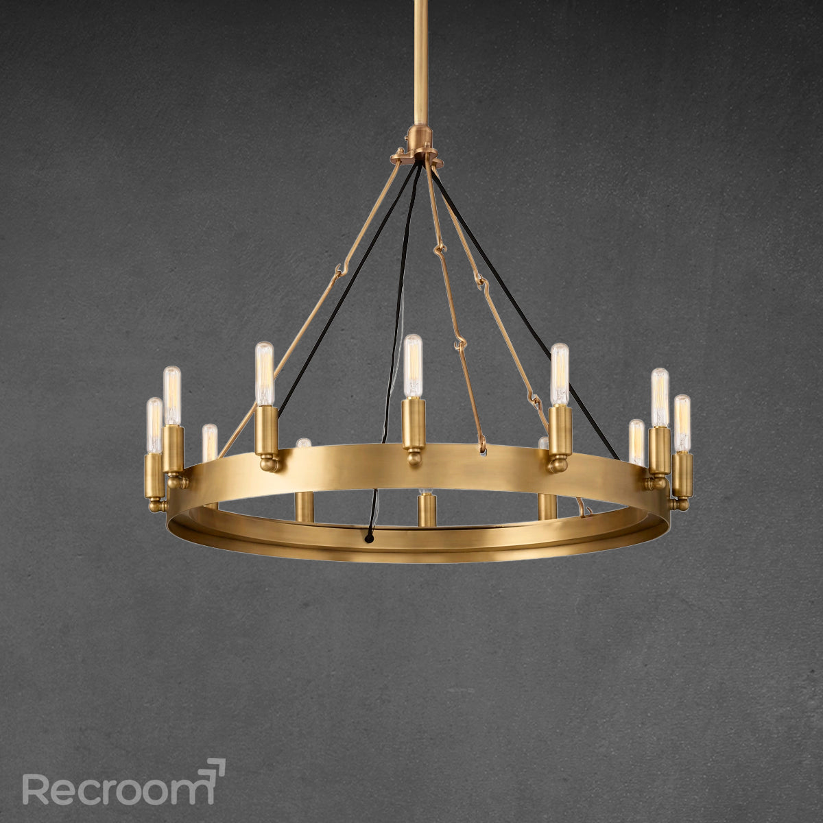 Caminon Vintage Filament Round Chandelier 26"