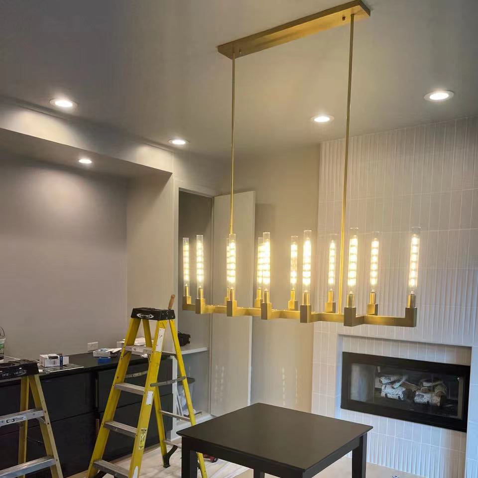 Cannel Linear Chandelier 67"