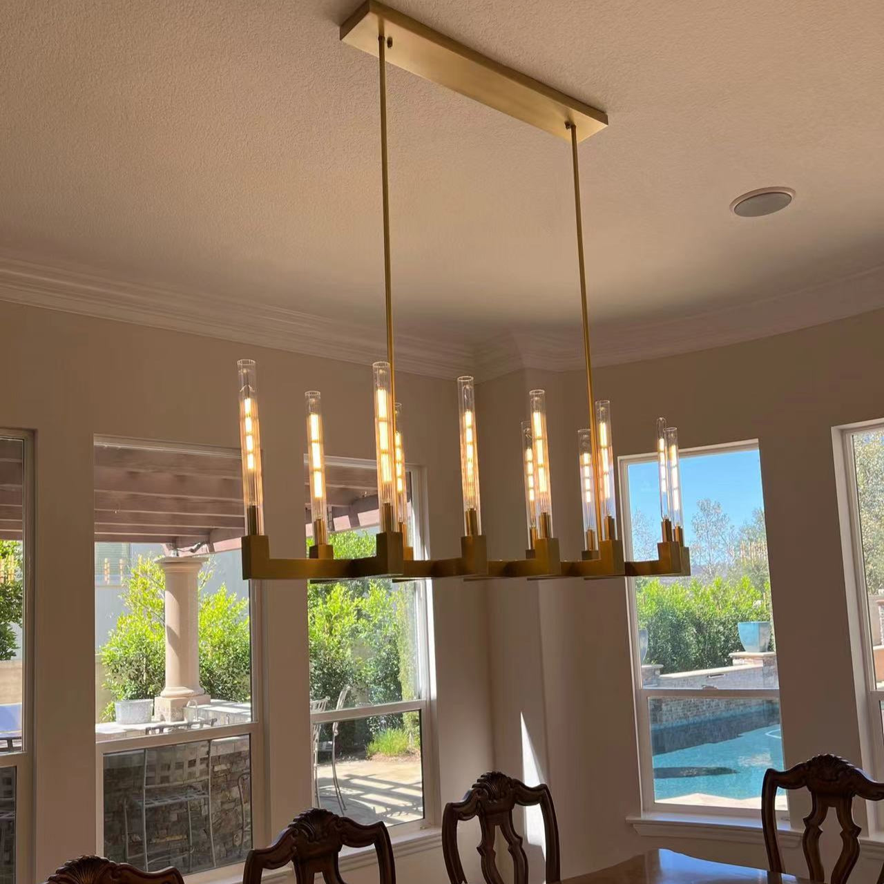 Cannel Linear Chandelier 67"