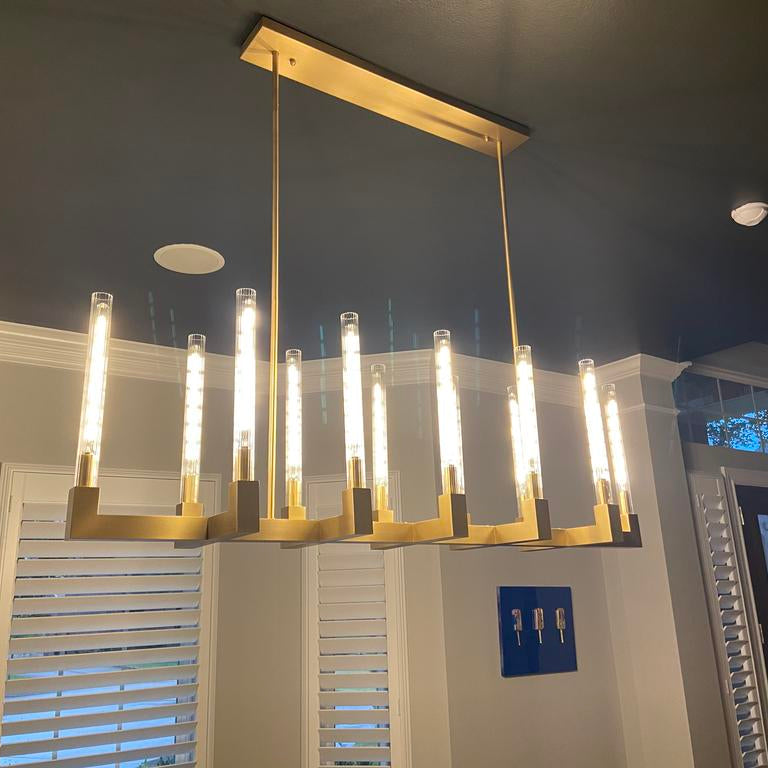 Cannel Linear Chandelier 67"