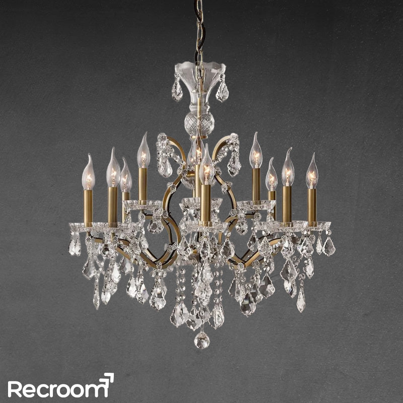 Rococonut Crystal Outdoor Chandelier 28”