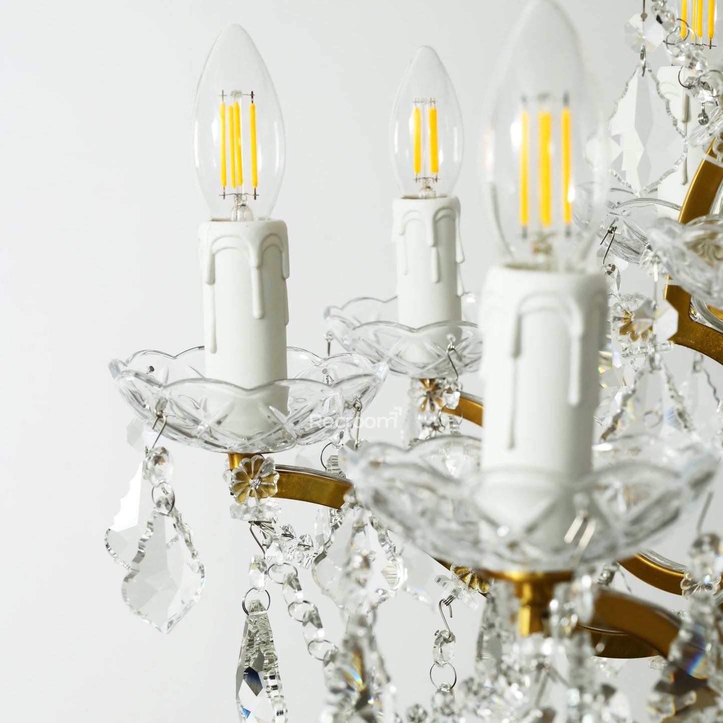 Rococonut Crystal Outdoor Chandelier 28”