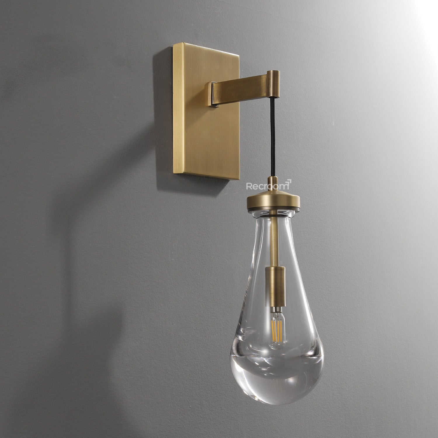 Raindrop Wall Sconce 5" Cord