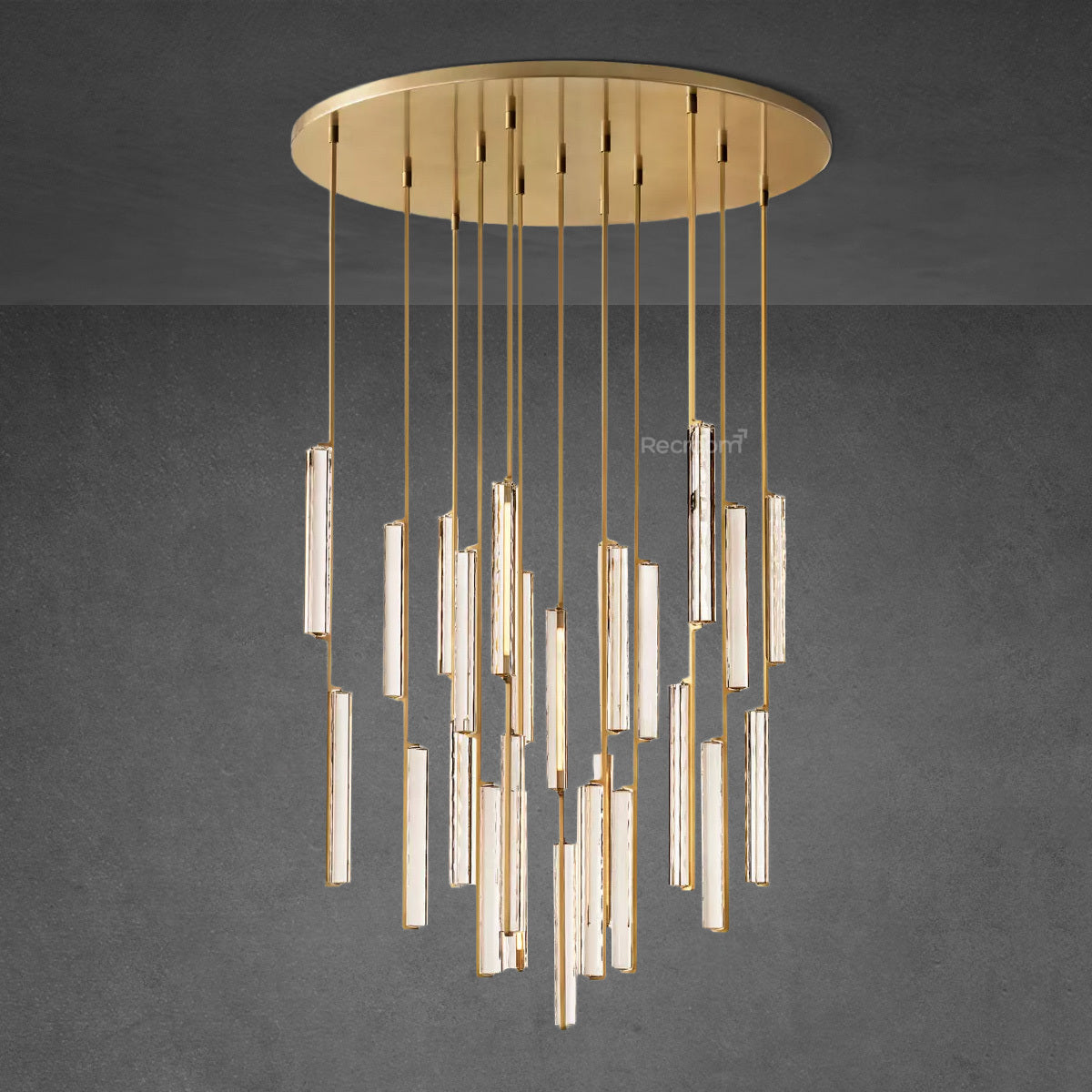 Auduben Crystal Round Chandelier 56"