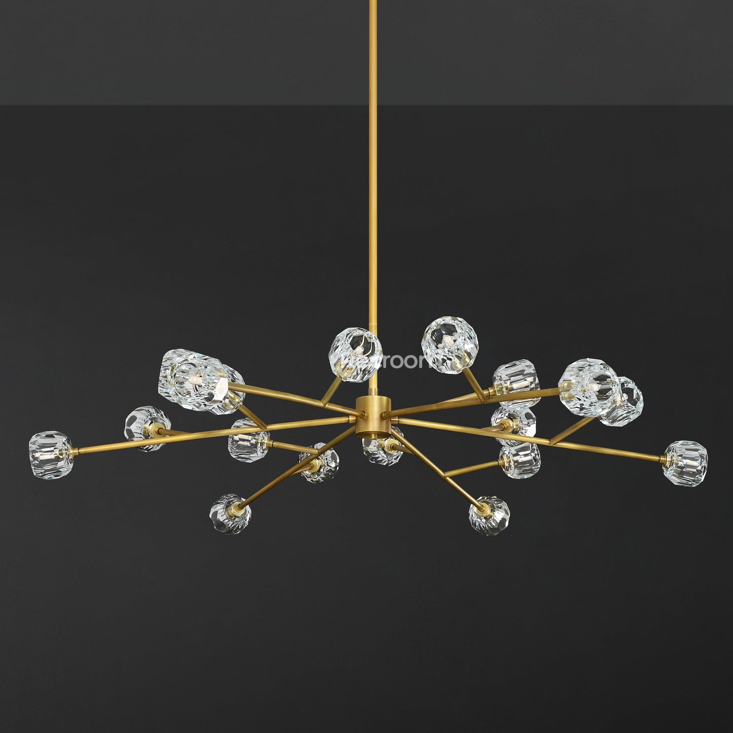 Boulew Crystal Glass Round Chandelier 60"