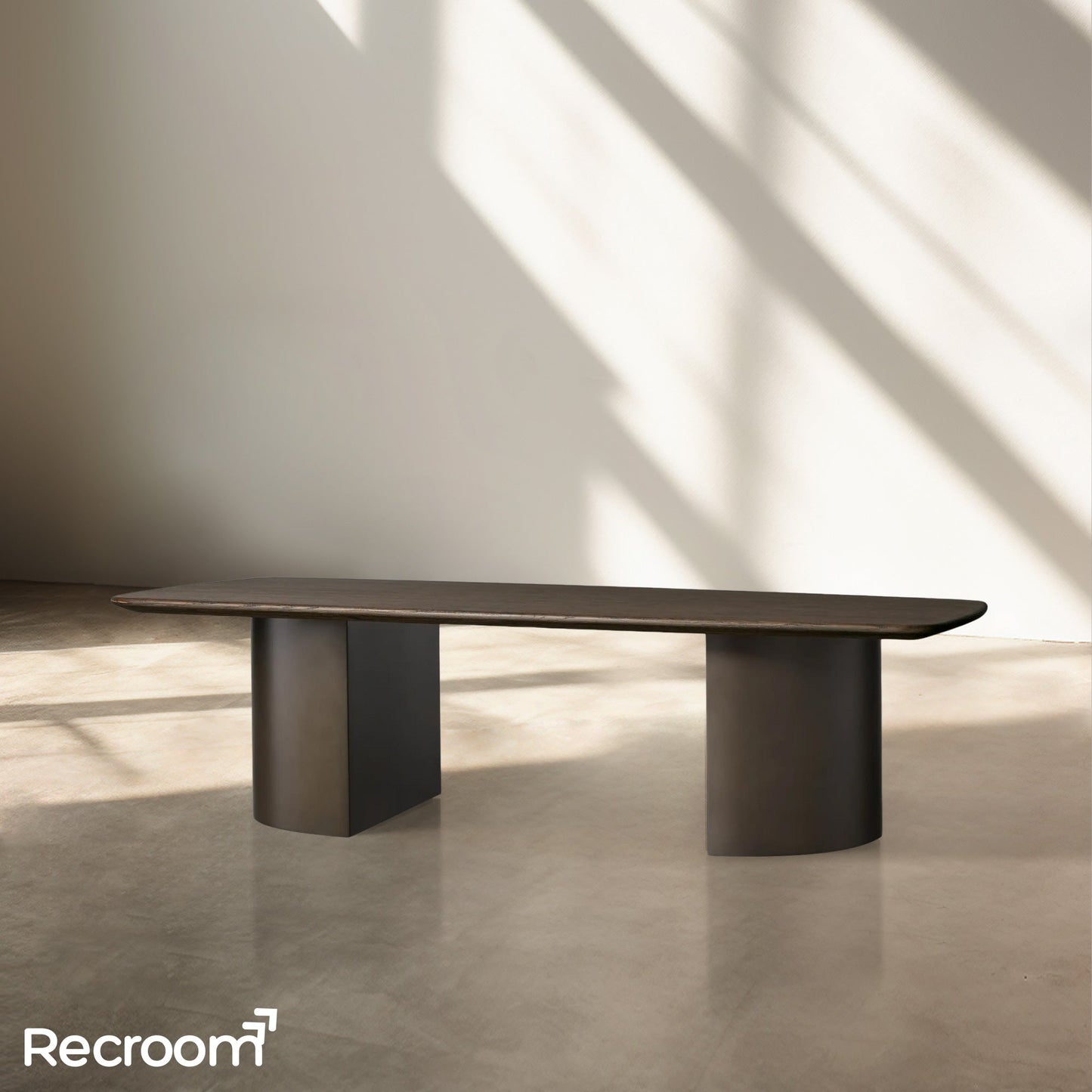 San Germani Wood Coffee Table with Dauphine Base