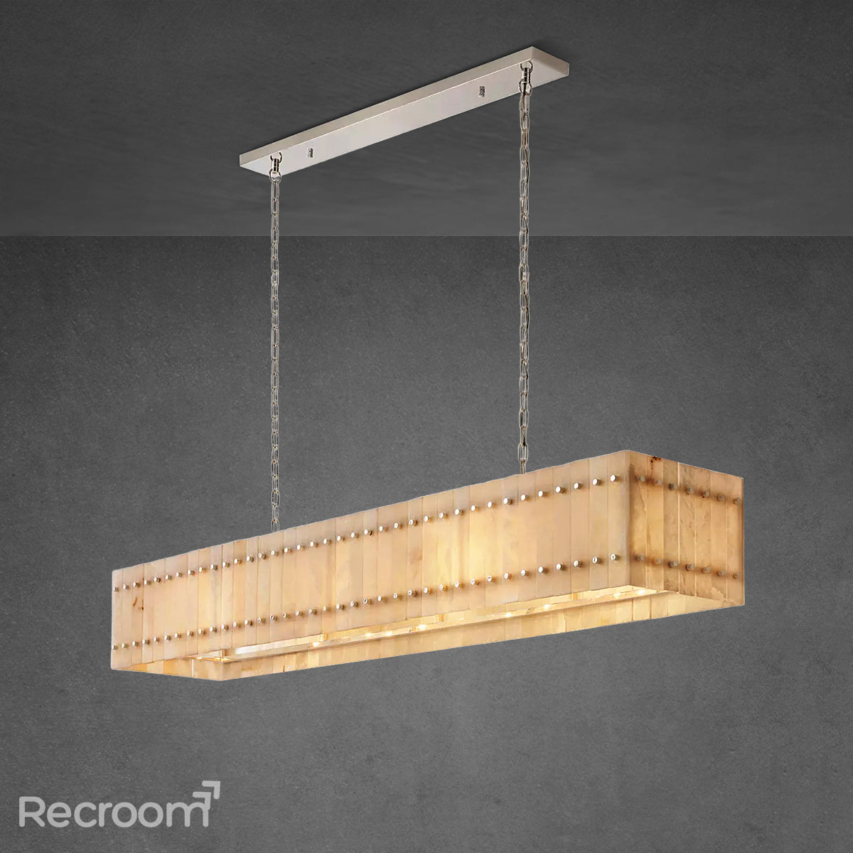San Marconer Alabaster Linear Chandelier 72''
