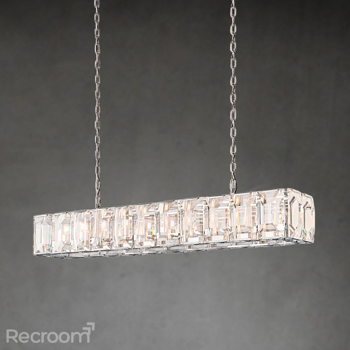 Harllow Multi Crystal Rectangular Chandelier 42“ 54” 62“ 74”