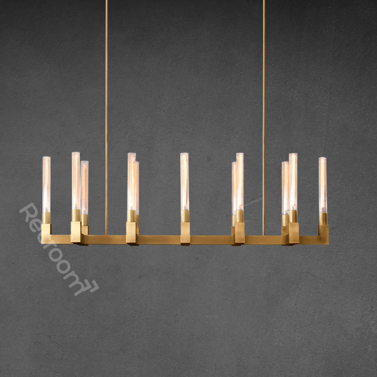 Cannel Linear Chandelier 55"