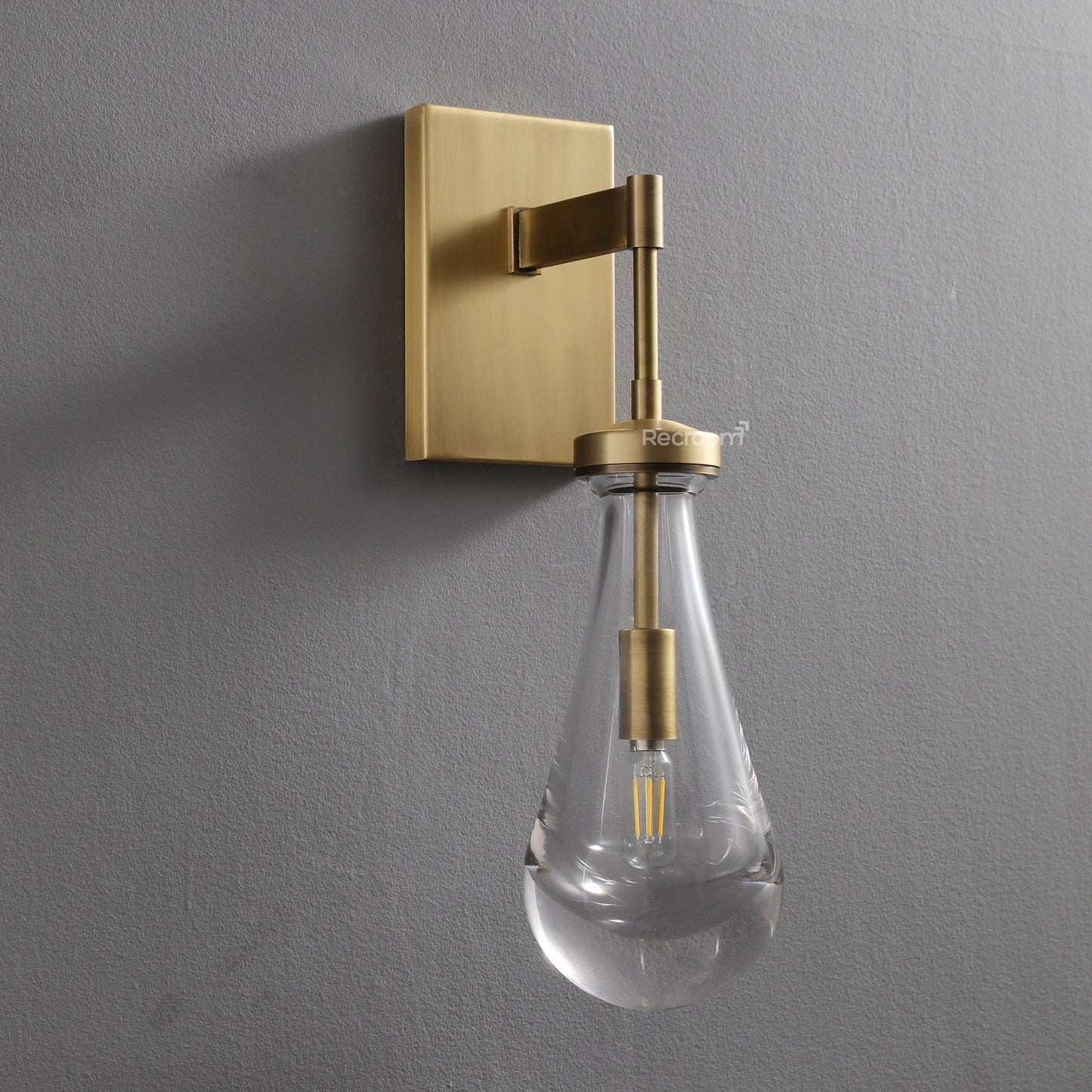 Raindrop Wall Sconce 5" Rod