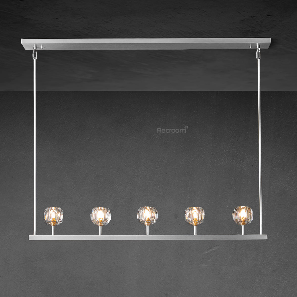 Boulew Crystal Linear Chandelier 48"
