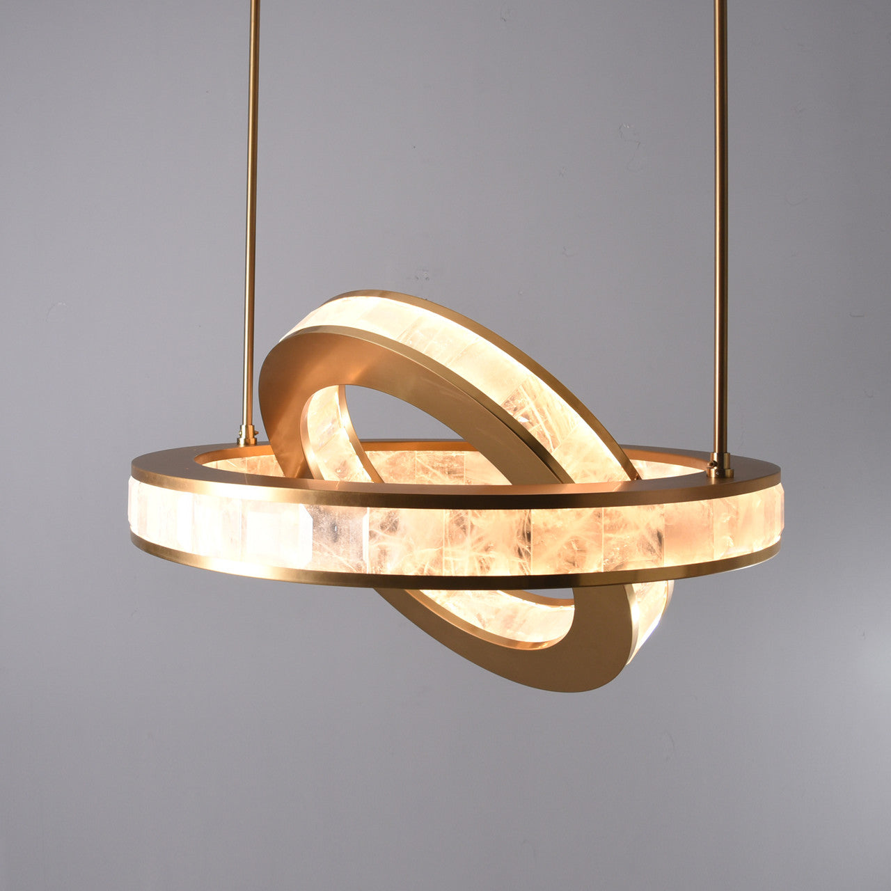 Rolantis -I Rock Crystal Pendant Brass