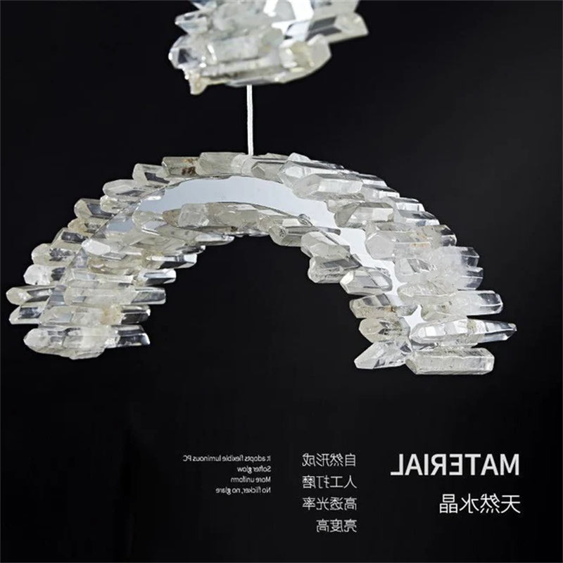 Cervine Rock Crystal Staircase Chandelier