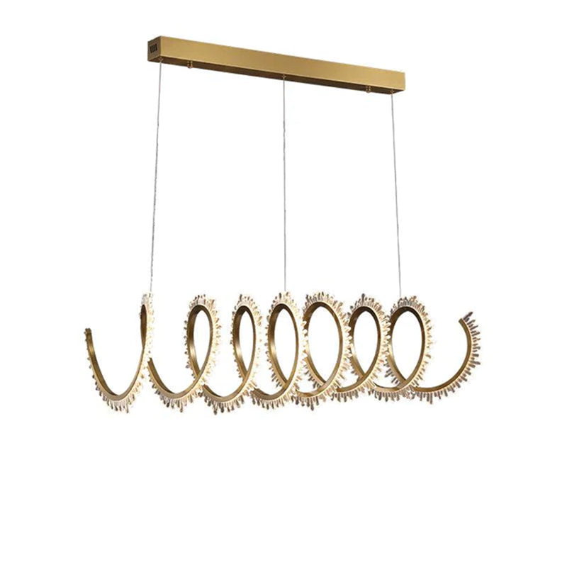 Cervine Modern Rock Crystal Spiral Chandelier