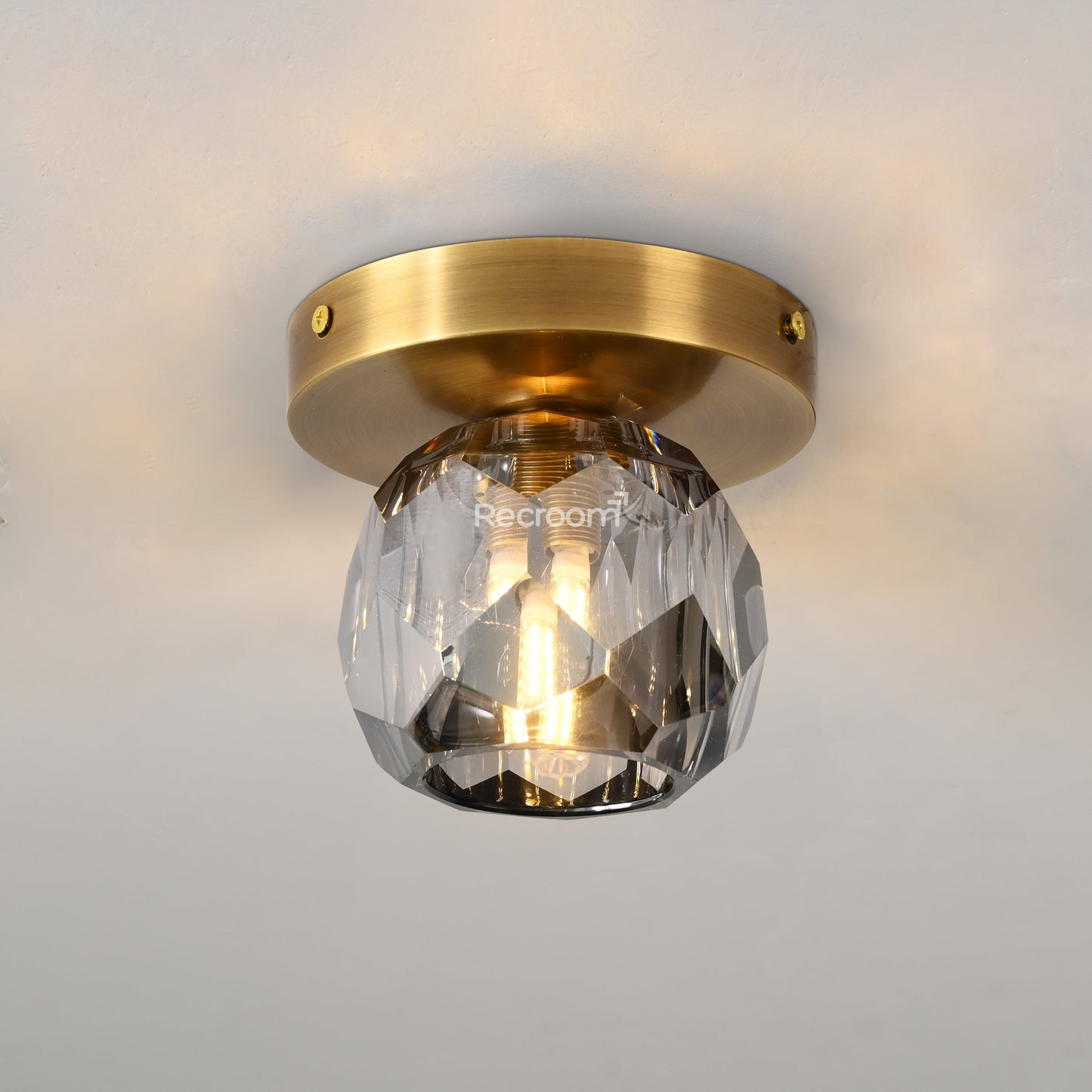 Boulew Crystal Glass Petite Flushmount 6"