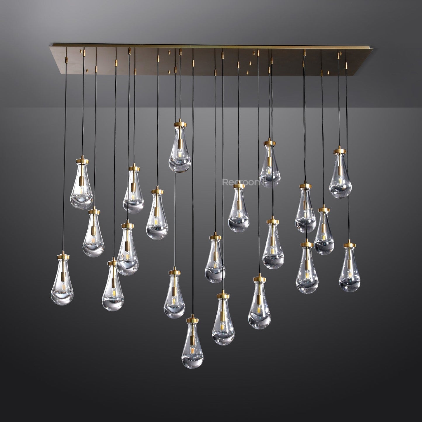 Raindrop Linear Chandelier 72"