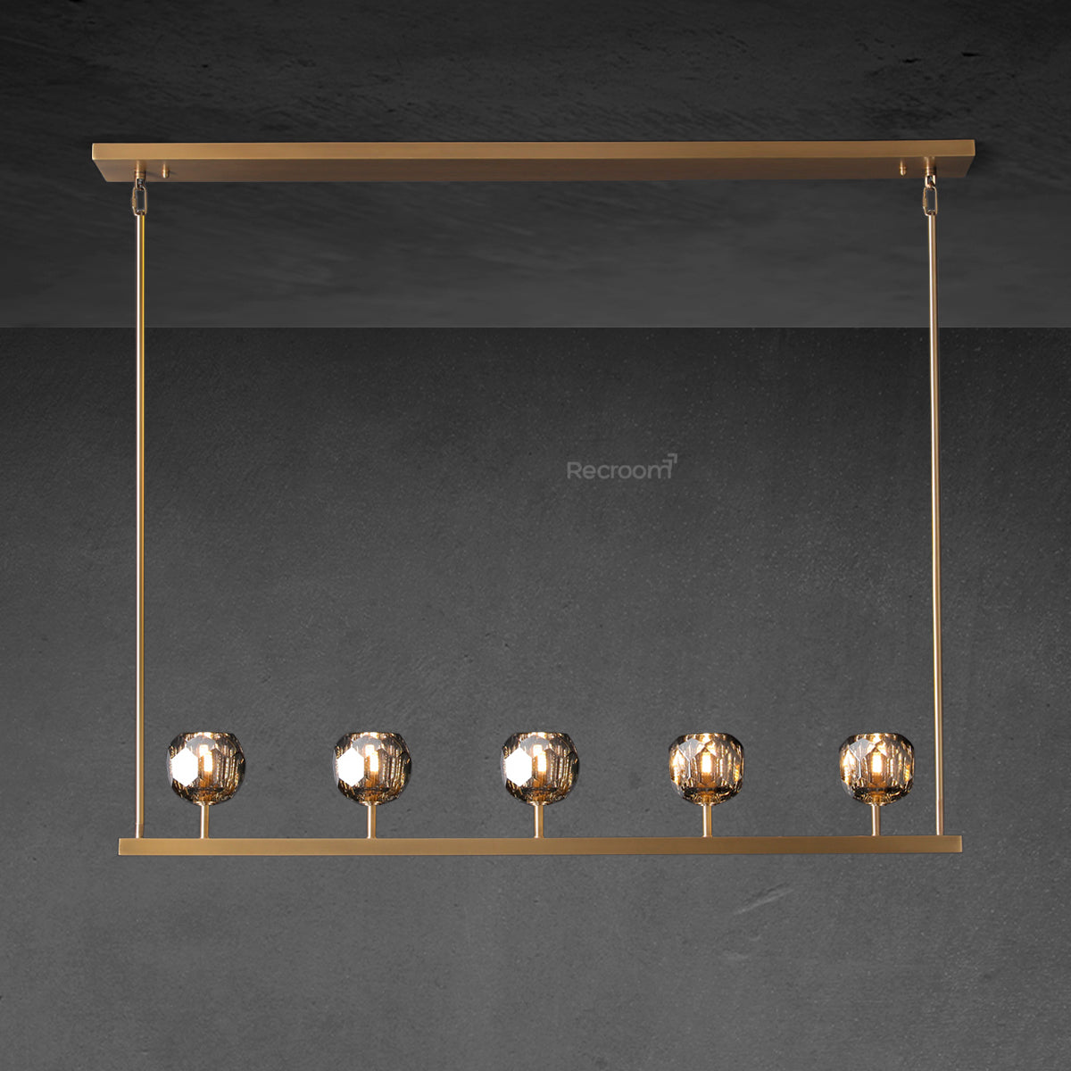 Boulew Crystal Linear Chandelier 48"