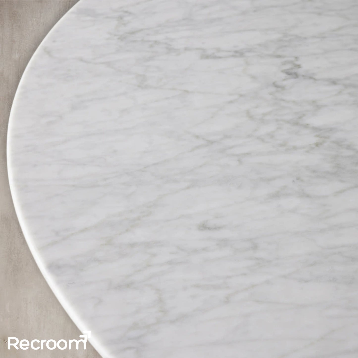 San Germani Round Stone Dining Table with Launette Base