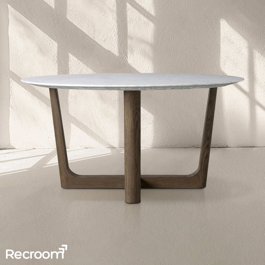 San Germani Round Stone Dining Table with Rennes Base