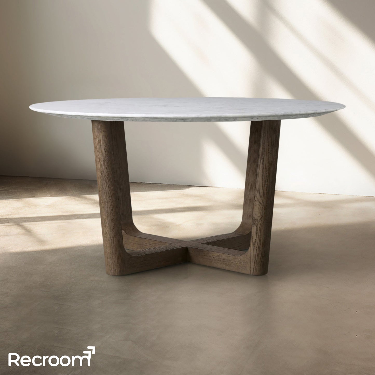 San Germani Round Stone Dining Table with Rennes Base