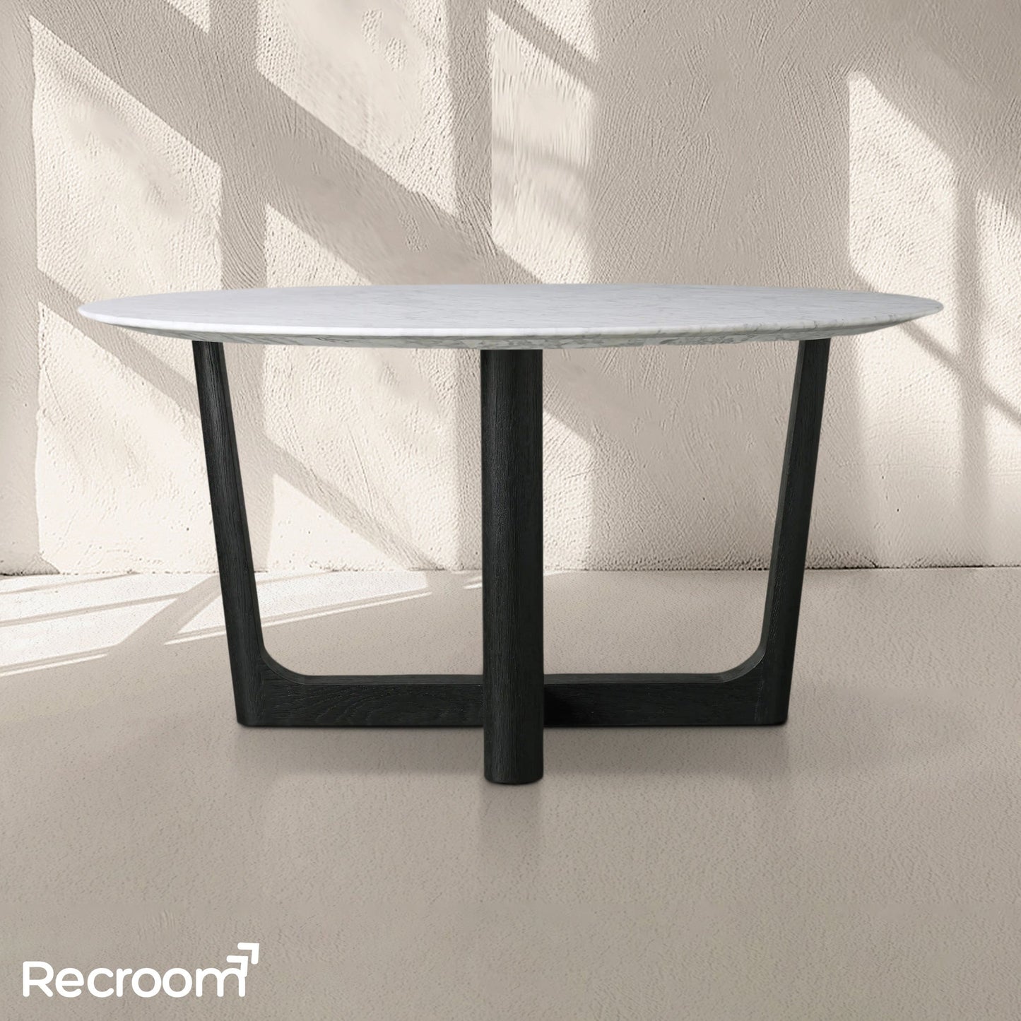 San Germani Round Stone Dining Table with Rennes Base