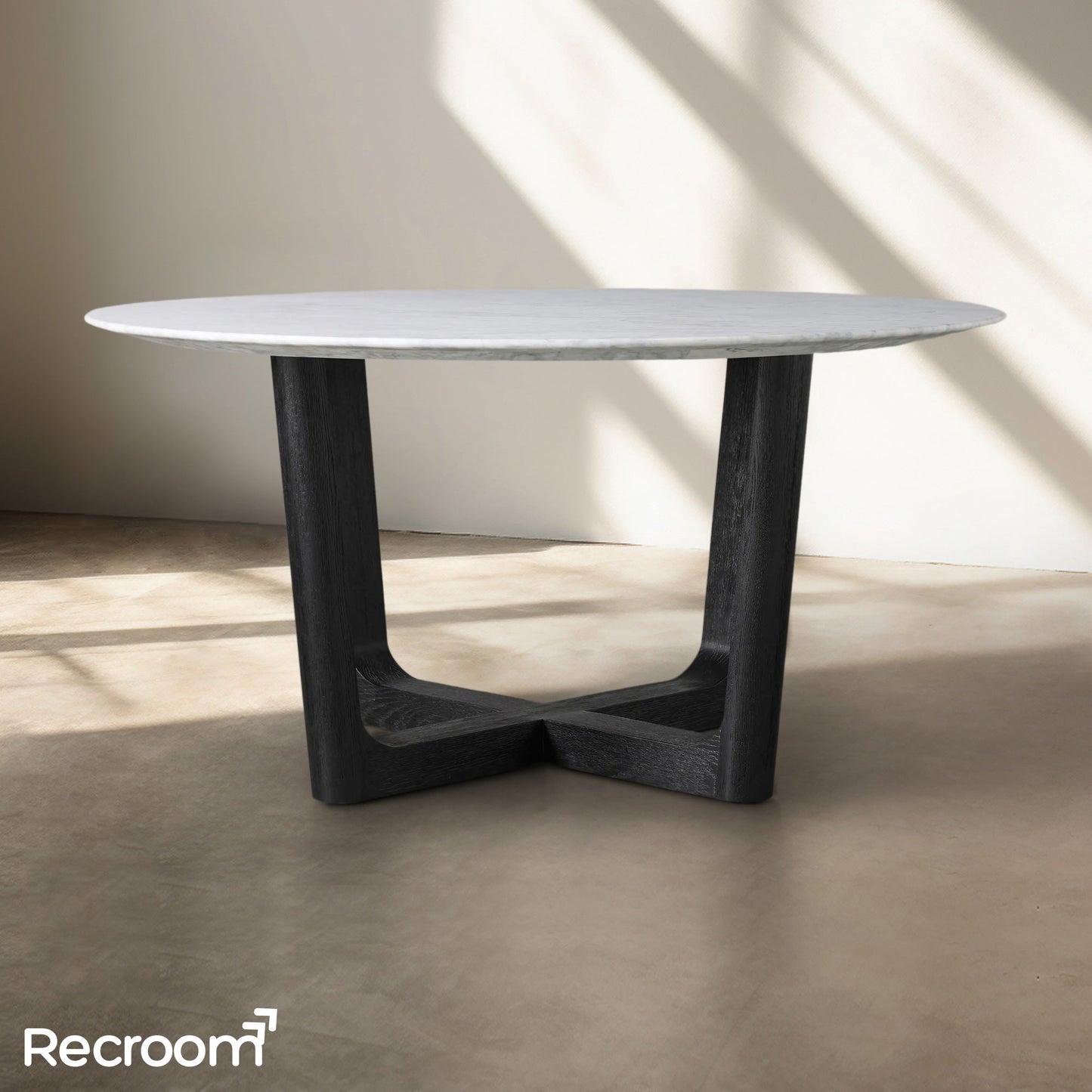 San Germani Round Stone Dining Table with Rennes Base