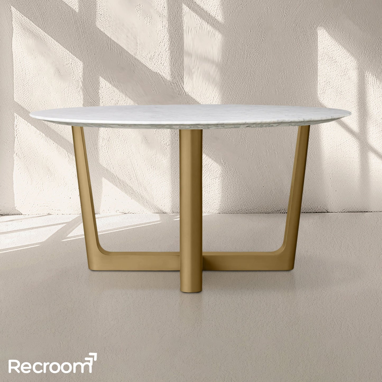 San Germani Round Stone Dining Table with Rennes Base