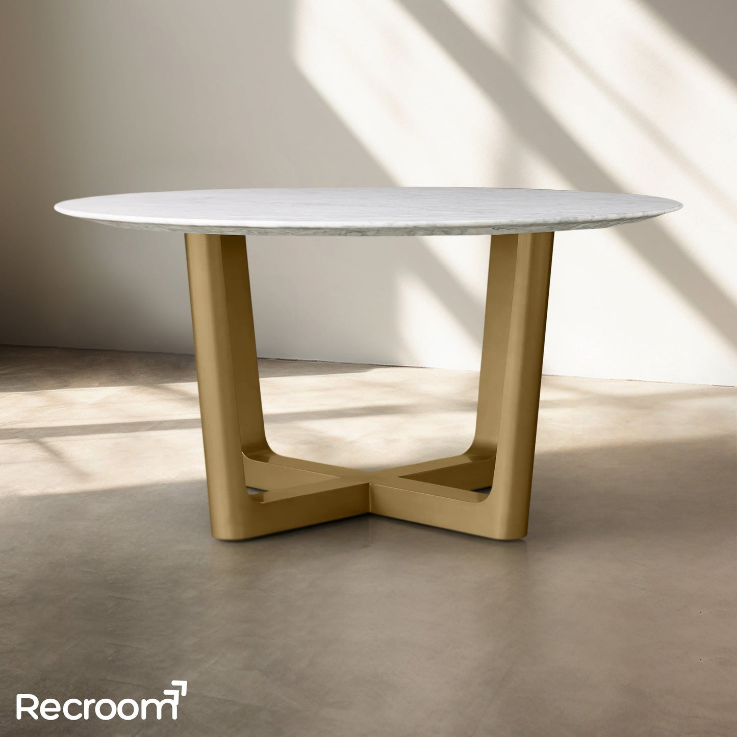San Germani Round Stone Dining Table with Rennes Base