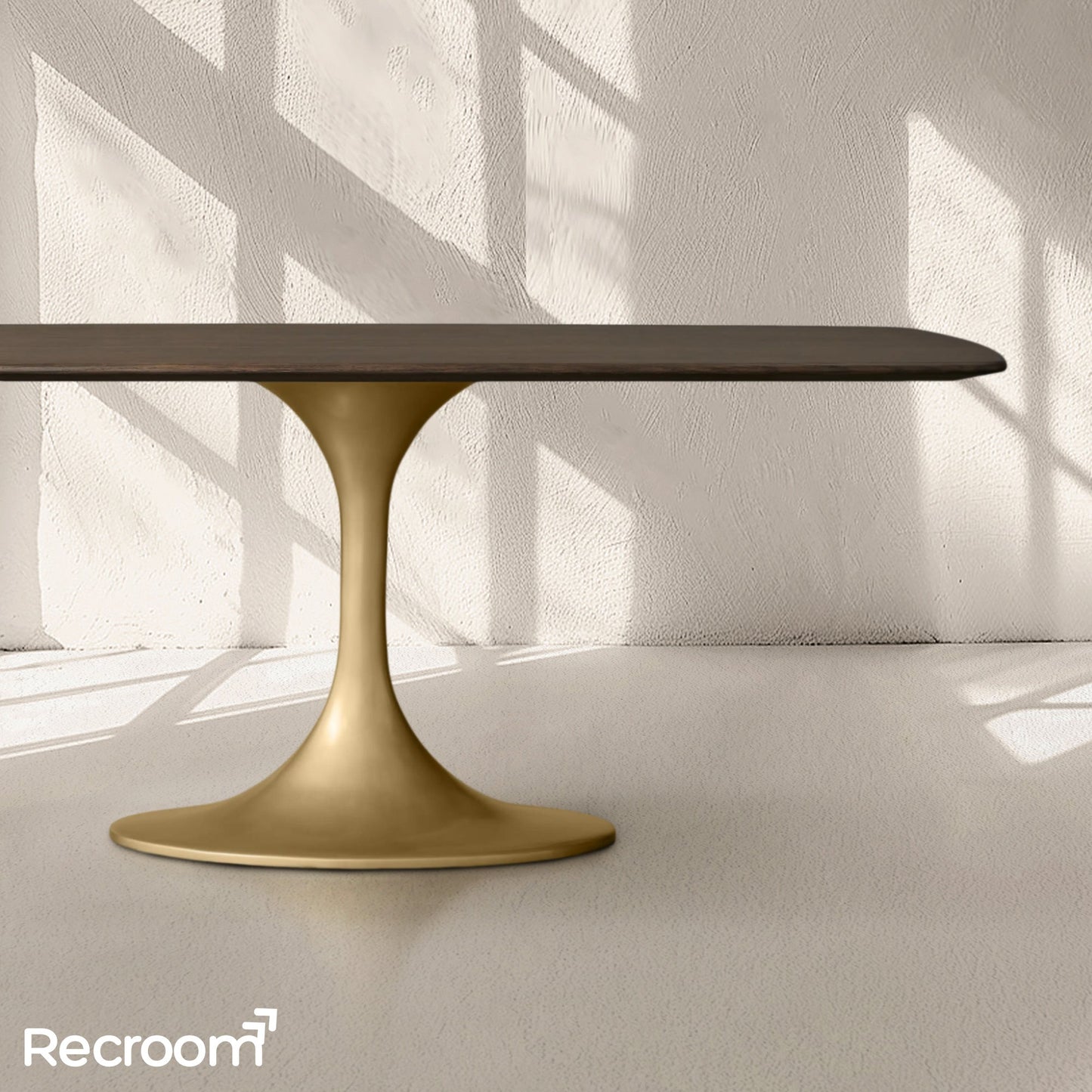 San Germani Wood Dining Table with Launette Base