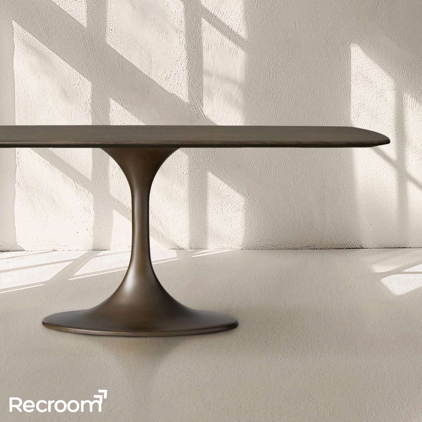 San Germani Wood Dining Table with Launette Base