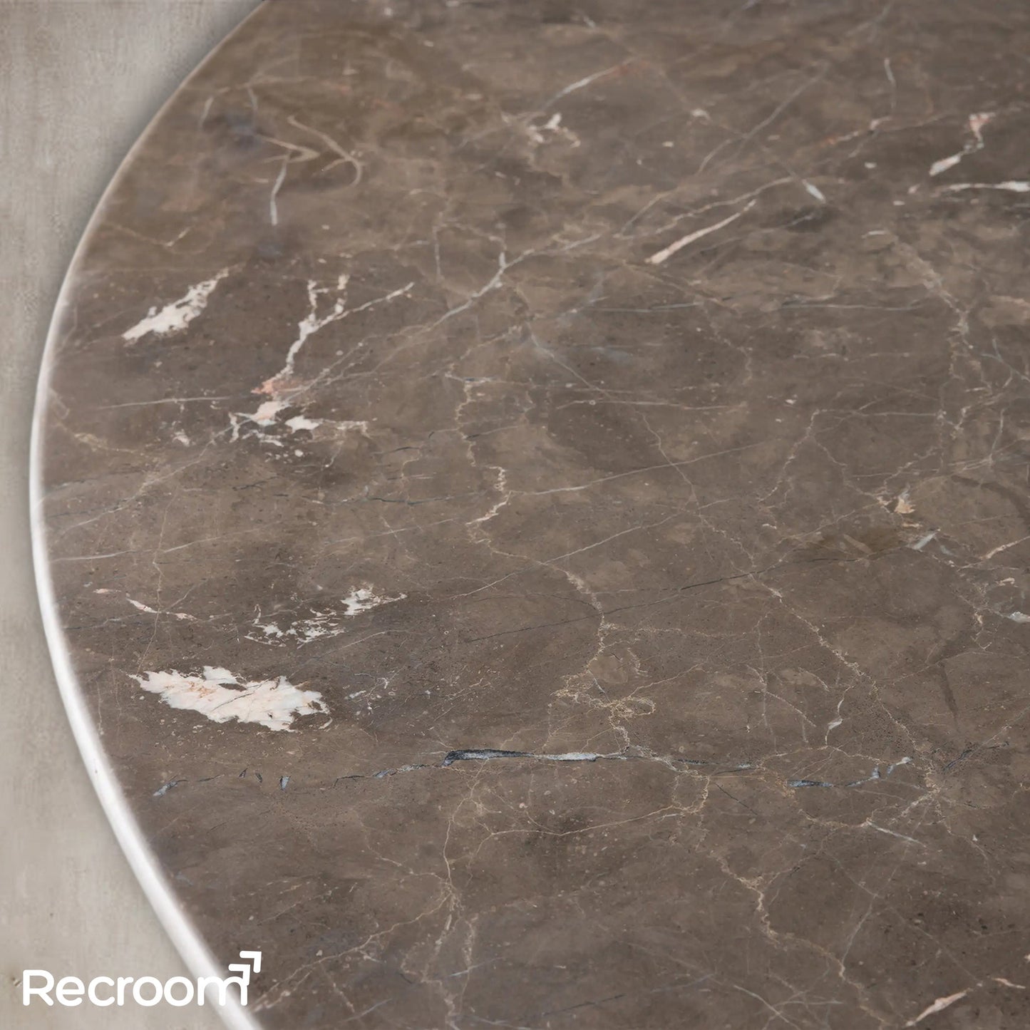 San Germani Round Stone Dining Table with Launette Base