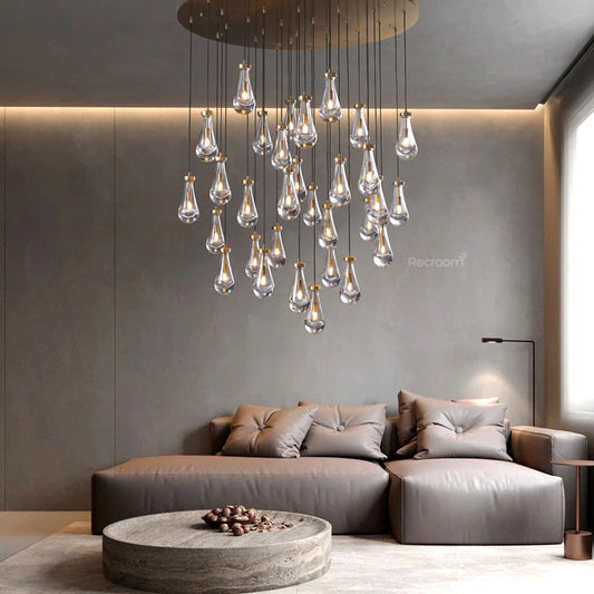 Raindrop Round Chandelier 60"