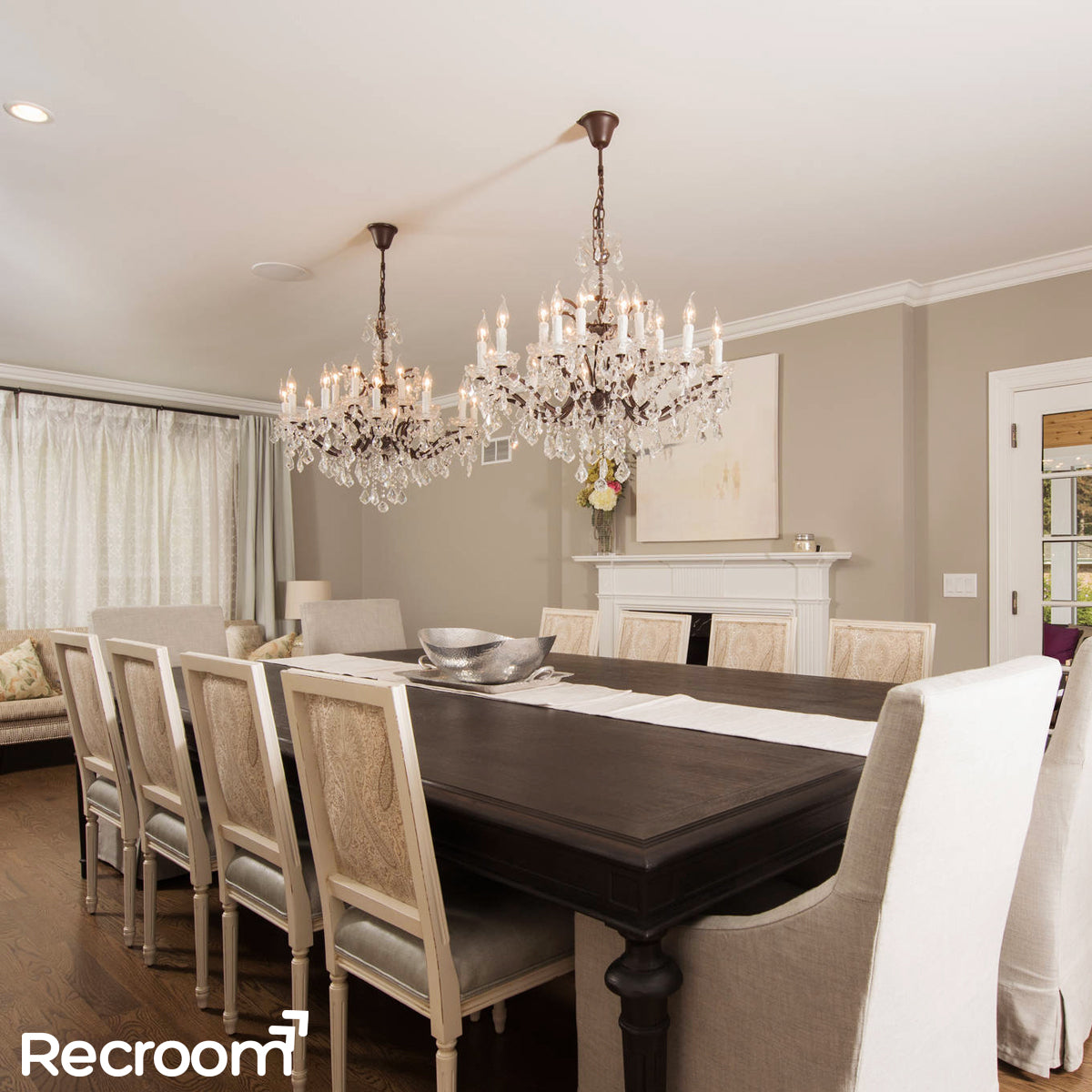 Rococonut Crystal Outdoor Chandelier 33”