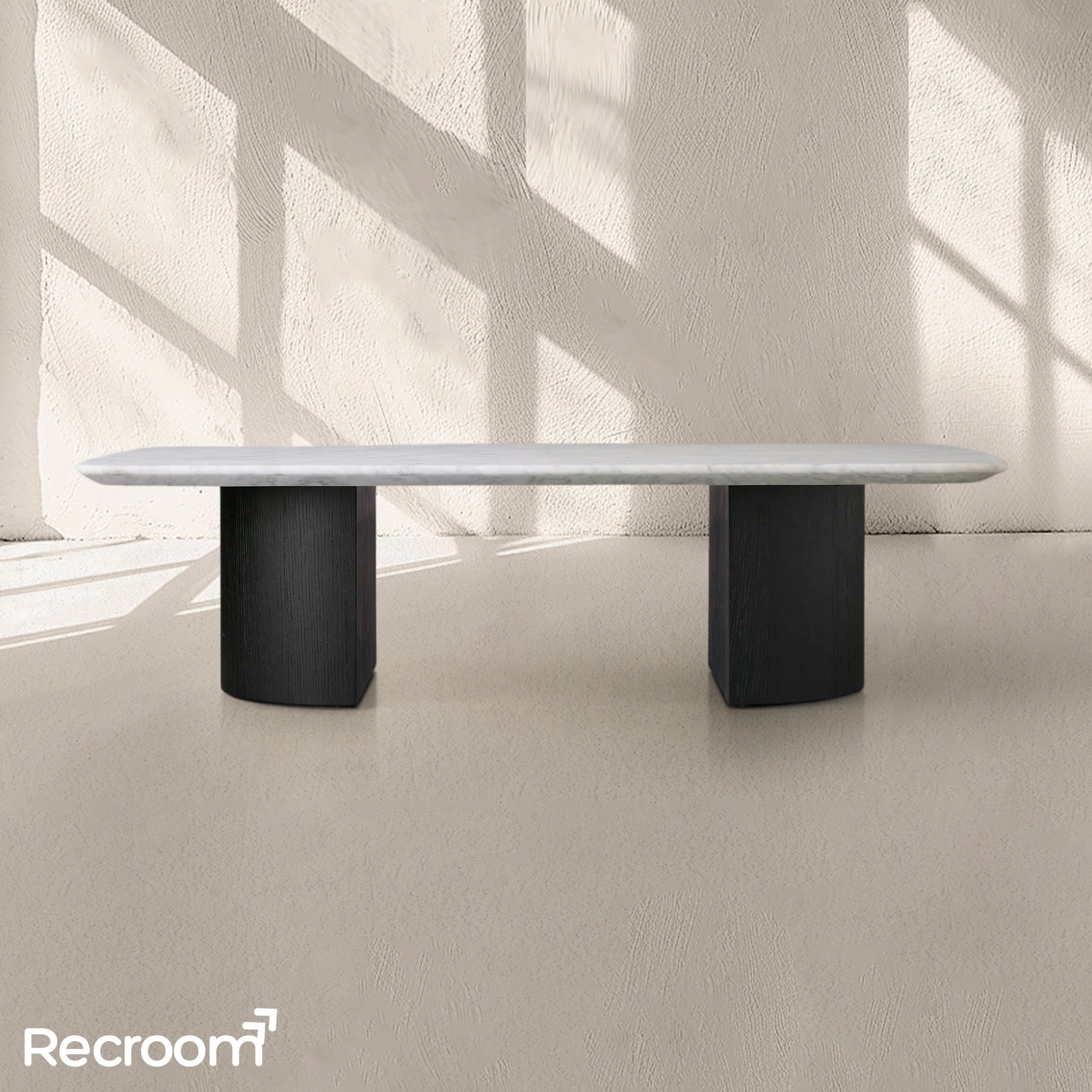 San Germani Stone Coffee Table with Dauphine Base