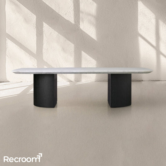 San Germani Stone Coffee Table with Dauphine Base