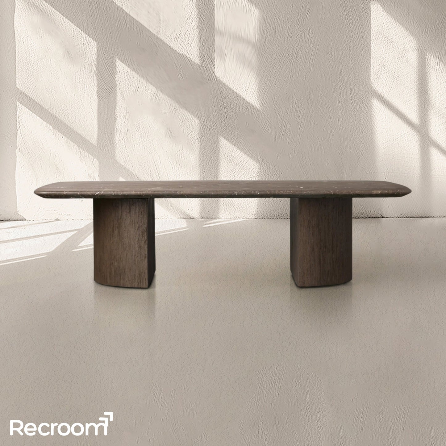 San Germani Stone Coffee Table with Dauphine Base