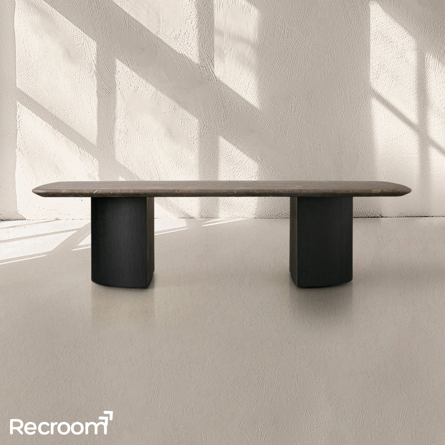 San Germani Stone Coffee Table with Dauphine Base