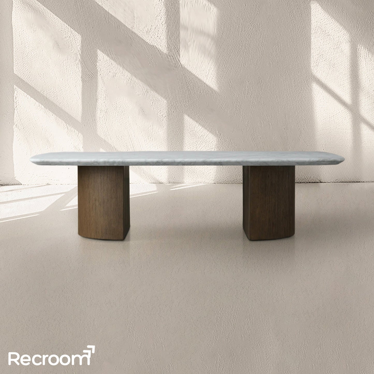 San Germani Stone Coffee Table with Dauphine Base