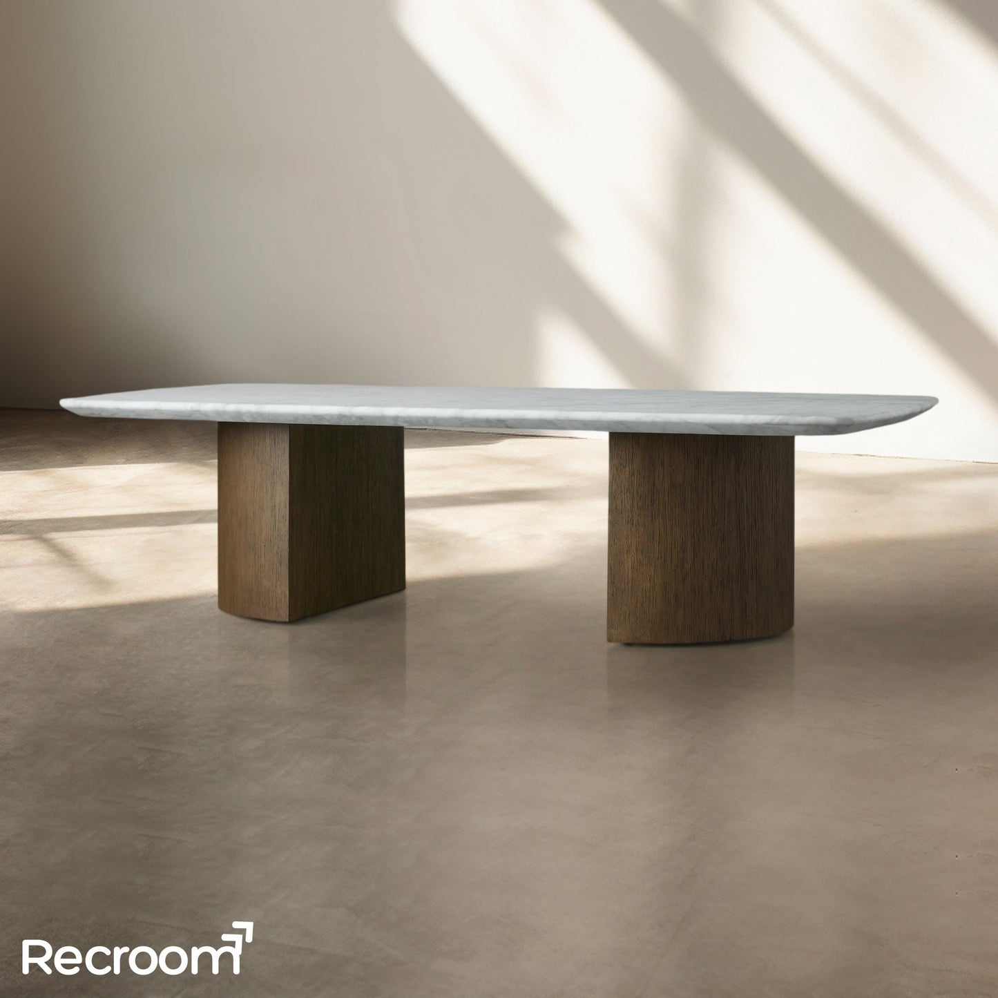 San Germani Stone Coffee Table with Dauphine Base