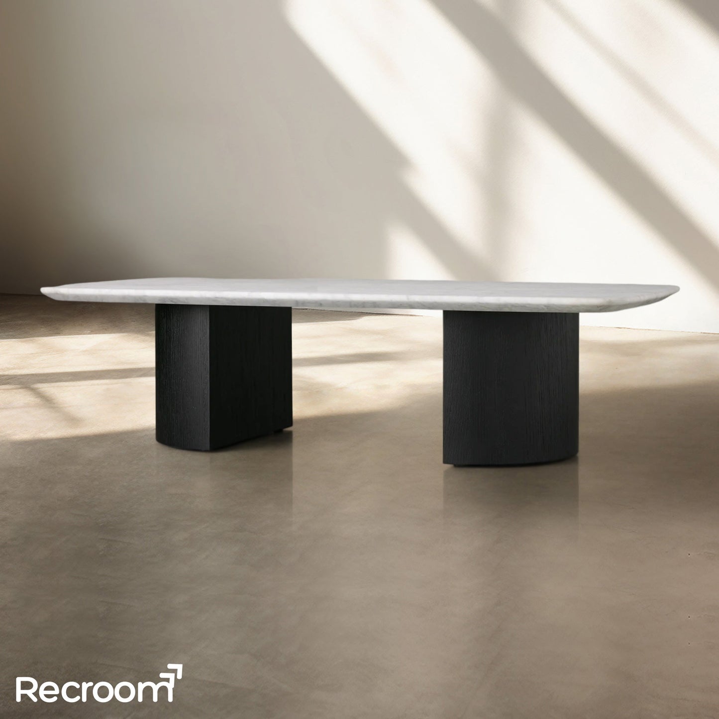 San Germani Stone Coffee Table with Dauphine Base