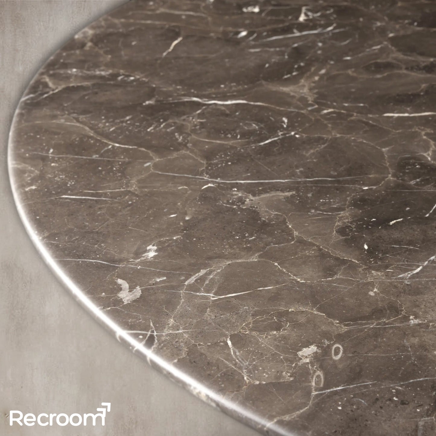 San Germani Round Coffee Table with Metal Dauphine Base