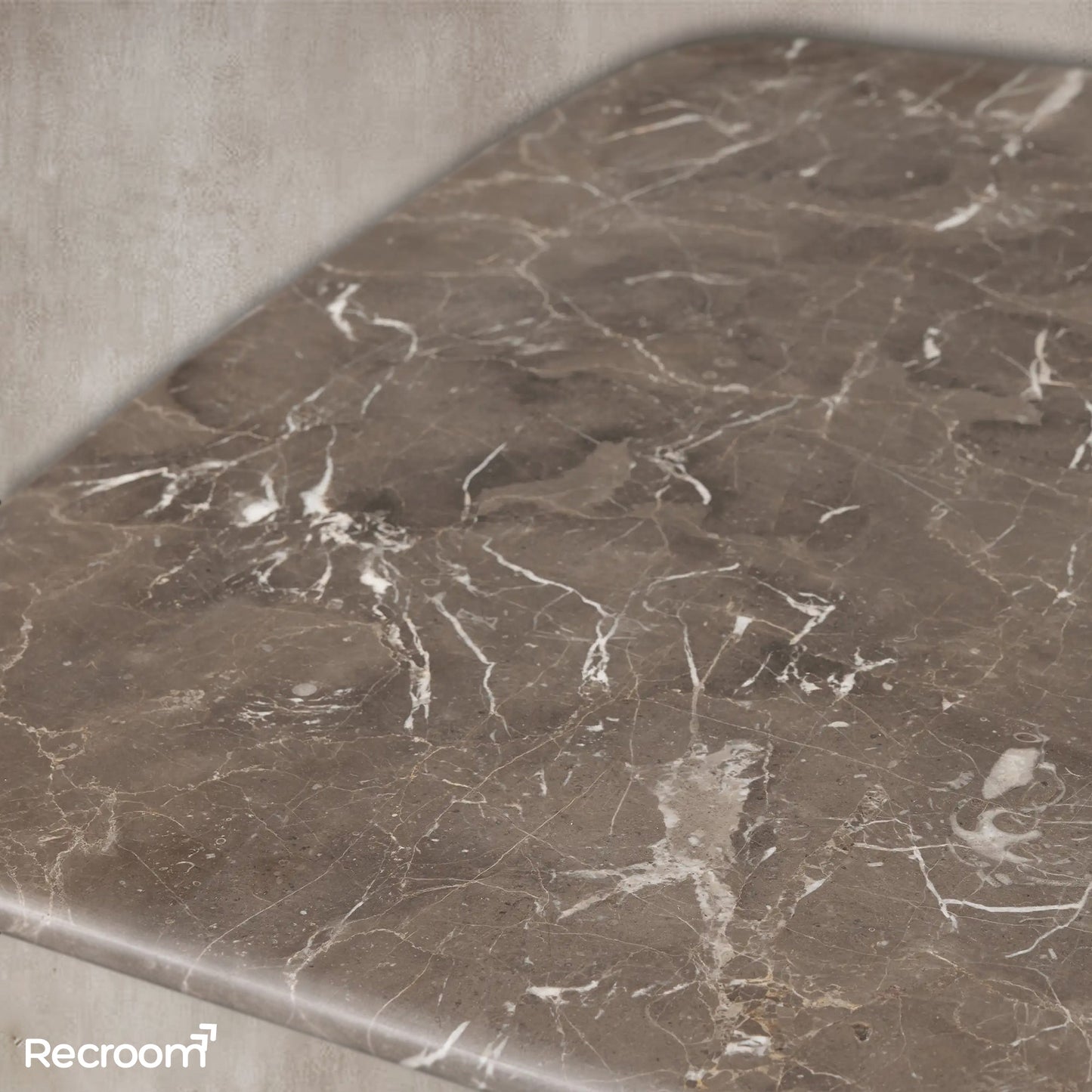 San Germani 72" Stone Coffee Table with Clement Base in Espresso